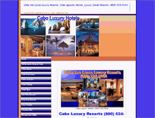 Tablet Screenshot of caboluxuryhotels.com